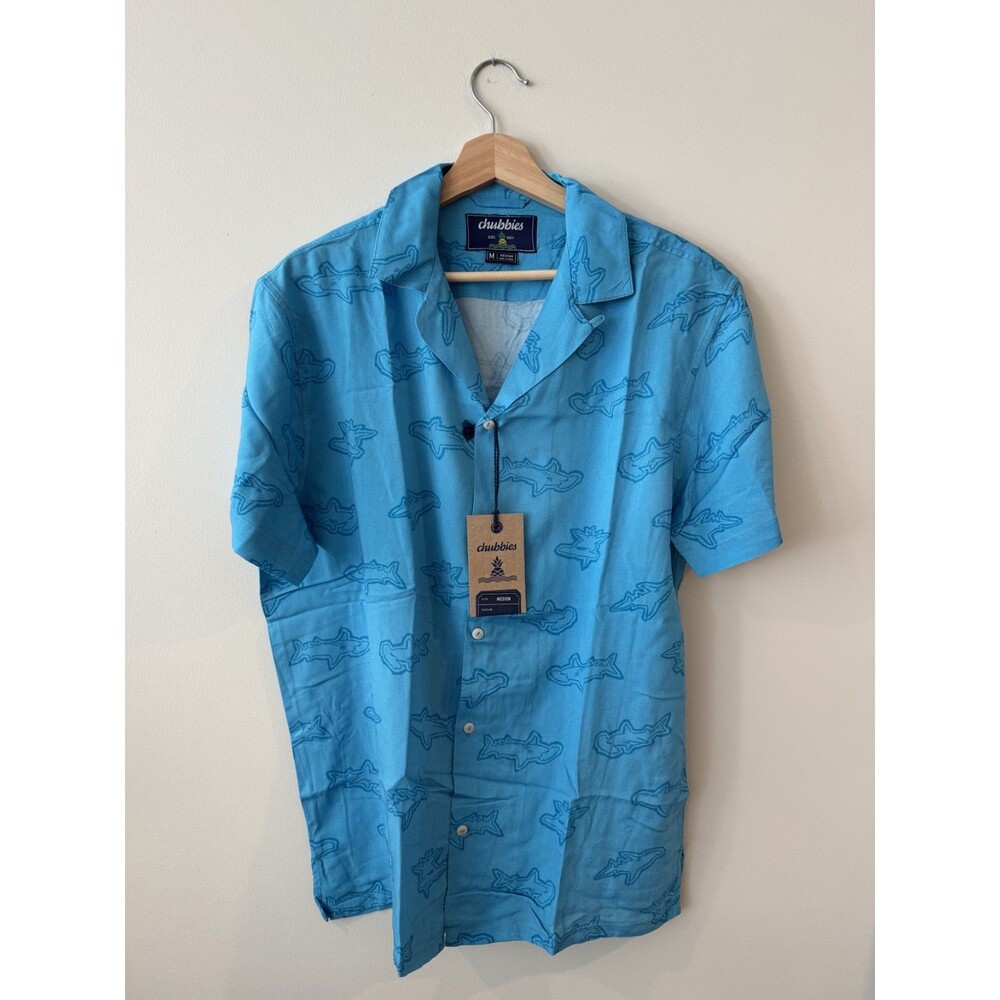 NWT Chubbies The Prey At Bay Button Down Rayon Sunday Shirt MEDIUM